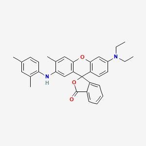 molecular formula C33H32N2O3 B1585511 Spiro[isobenzofuran-1(3H),9'-[9H]xanthen]-3-one, 6'-(diethylamino)-2'-[(2,4-dimethylphenyl)amino]-3'-methyl- CAS No. 36431-22-8