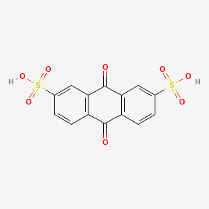 molecular formula C14H8O8S2 B1585532 2,7-Anthracenedisulfonic acid, 9,10-dihydro-9,10-dioxo- CAS No. 84-49-1