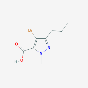 molecular formula C8H11BrN2O2 B158567 4-溴-1-甲基-3-丙基-1H-吡唑-5-羧酸 CAS No. 128537-50-8