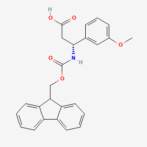 molecular formula C25H23NO5 B1585721 (R)-3-((((9H-芴-9-基)甲氧羰基)氨基)-3-(3-甲氧基苯基)丙酸 CAS No. 511272-32-5