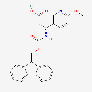 molecular formula C24H22N2O5 B1585722 (R)-3-((((9H-芴-9-基)甲氧基)羰基)氨基)-3-(6-甲氧基吡啶-3-基)丙酸 CAS No. 959581-71-6