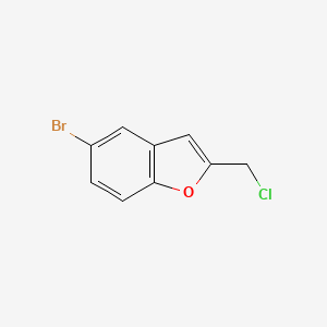molecular formula C9H6BrClO B1585766 5-溴-2-氯甲基苯并呋喃 CAS No. 38220-78-9