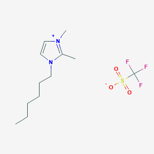 molecular formula C12H21F3N2O3S B1585856 1-己基-2,3-二甲基咪唑三氟甲磺酸盐 CAS No. 797789-01-6