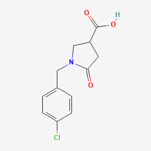 molecular formula C12H12ClNO3 B1585862 1-(4-氯苄基)-5-氧代吡咯烷-3-羧酸 CAS No. 96449-92-2