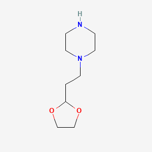 molecular formula C9H18N2O2 B1585878 1-[2-(1,3-二氧戊环-2-基)乙基]哌嗪 CAS No. 25553-77-9