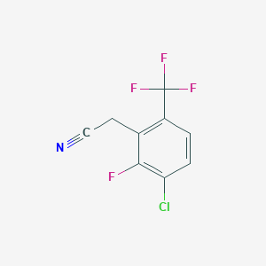 molecular formula C9H4ClF4N B1585931 3-Chloro-2-fluoro-6-(trifluorométhyl)phénylacétonitrile CAS No. 261763-16-0