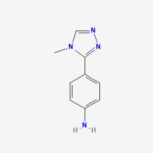 molecular formula C9H10N4 B1585956 4-(4-甲基-4H-1,2,4-三唑-3-基)苯胺 CAS No. 690632-18-9