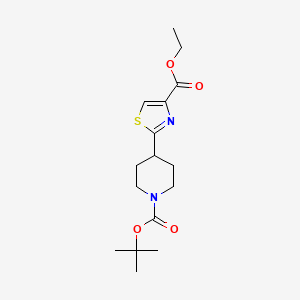 molecular formula C16H24N2O4S B1585961 Ethyl 2-(1-(tert-butoxycarbonyl)piperidin-4-yl)thiazole-4-carboxylate CAS No. 365413-31-6