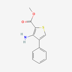 molecular formula C12H11NO2S B1585973 Methyl 3-amino-4-phenylthiophene-2-carboxylate CAS No. 82437-64-7