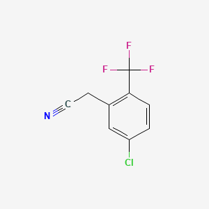 molecular formula C9H5ClF3N B1585990 5-Chloro-2-(Trifluoromethyl)Phenylacetonitrile CAS No. 261763-26-2