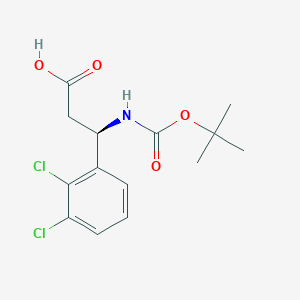 molecular formula C14H17Cl2NO4 B1585993 (R)-3-((叔丁氧羰基)氨基)-3-(2,3-二氯苯基)丙酸 CAS No. 500788-91-0