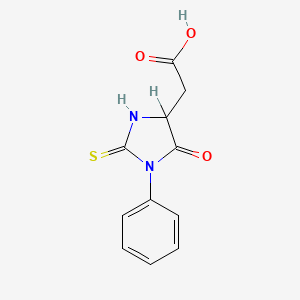 molecular formula C11H10N2O3S B1586012 3-苯基-2-硫代乙内酰脲-5-乙酸 CAS No. 5624-13-5
