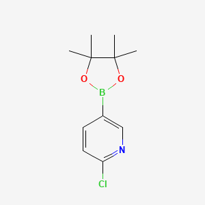 molecular formula C11H15BClNO2 B1586024 2-氯-5-(4,4,5,5-四甲基-1,3,2-二氧杂硼环丁烷-2-基)吡啶 CAS No. 444120-94-9