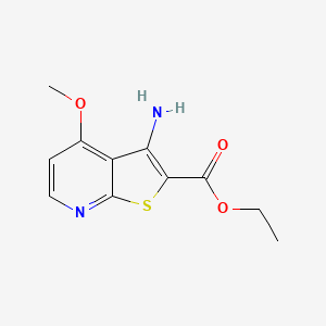 molecular formula C11H12N2O3S B1586028 3-Amino-4-metoxitieno[2,3-b]piridina-2-carboxilato de etilo CAS No. 338773-61-8