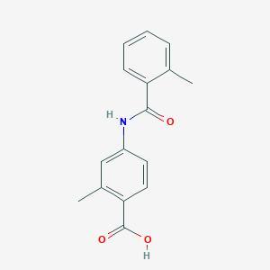 molecular formula C16H15NO3 B158604 2-甲基-4-(2-甲基苯甲酰胺)苯甲酸 CAS No. 317374-08-6