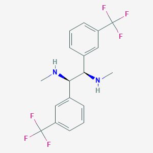 B1586045 (1R,2R)-(+)-N,N'-Dimethyl-1,2-bis[3-(trifluoromethyl)phenyl]ethylenediamine CAS No. 137944-39-9
