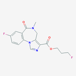B158610 3'-Fluoropropyl-8-fluoro-5,6-dihydro-5-methyl-6-oxo-4H-imidazol(1,5-a)(1,4)benzodiazepine-3-carboxylic acid CAS No. 133368-73-7