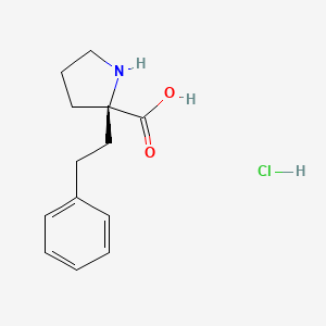B1586116 (S)-2-Phenethylpyrrolidine-2-carboxylic acid hydrochloride CAS No. 1049741-77-6