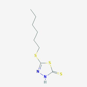 molecular formula C8H14N2S3 B1586133 5-(Hexylthio)-1,3,4-thiadiazole-2-thiol CAS No. 4858-28-0