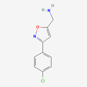 molecular formula C10H9ClN2O B1586143 [3-(4-氯苯基)-5-异噁唑基]甲胺 CAS No. 66046-42-2