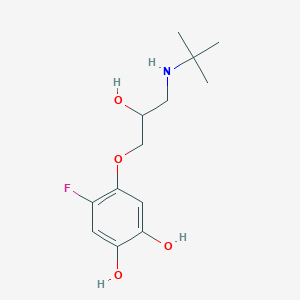 B158616 3-(tert-Butylamino)-1-(3,4-dihydroxy-6-fluorophenoxy)-2-propanol CAS No. 132178-19-9