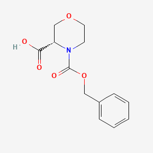 molecular formula C13H15NO5 B1586192 (S)-4-苄基甲酰氧基吗啉-3-甲酸 CAS No. 819078-65-4