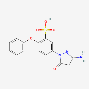 molecular formula C15H13N3O5S B1586214 5-(3-氨基-5-氧代-2-吡唑啉-1-基)-2-苯氧基苯磺酸 CAS No. 30479-81-3