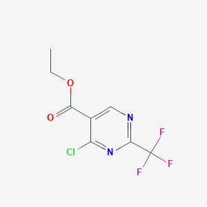molecular formula C8H6ClF3N2O2 B1586305 4-氯-2-(三氟甲基)嘧啶-5-甲酸乙酯 CAS No. 720-01-4