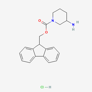 B1586328 (9H-Fluoren-9-YL)methyl 3-aminopiperidine-1-carboxylate hydrochloride CAS No. 811841-86-8