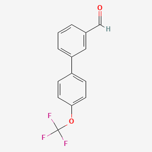 molecular formula C14H9F3O2 B1586363 4'-Trifluoromethoxy-biphenyl-3-carbaldehyde CAS No. 675596-34-6