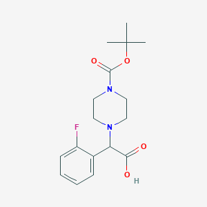 molecular formula C17H23FN2O4 B1586368 2-(4-Boc-哌嗪基)-2-(2-氟苯基)乙酸 CAS No. 444892-80-2