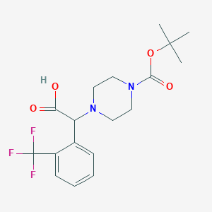 molecular formula C18H23F3N2O4 B1586388 2-(4-Boc-piperazino)-2-[2-(trifluoromethyl)phenyl]acetic acid CAS No. 885274-23-7