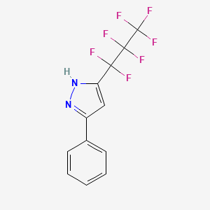 molecular formula C12H7F7N2 B1586411 5-(1,1,2,2,3,3,3-七氟丙基)-3-苯基-1H-吡唑 CAS No. 54864-78-7