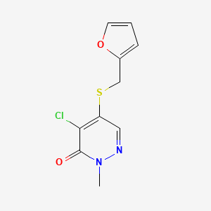 molecular formula C10H9ClN2O2S B1586412 4-Chloro-5-[(2-furylmethyl)thio]-2-methylpyridazin-3(2h)-one CAS No. 465514-01-6