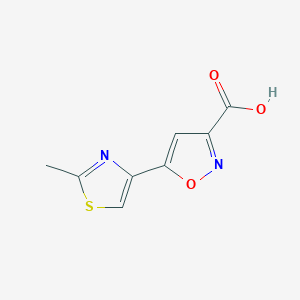 molecular formula C8H6N2O3S B1586420 5-(2-甲基-1,3-噻唑-4-基)-3-异恶唑羧酸 CAS No. 368870-05-7