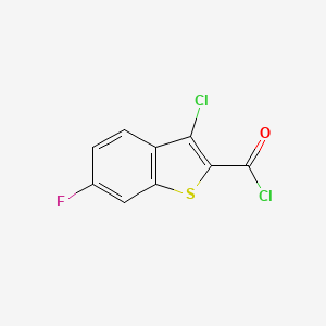 molecular formula C9H3Cl2FOS B1586433 3-氯-6-氟苯并[b]噻吩-2-羰基氯 CAS No. 34576-83-5