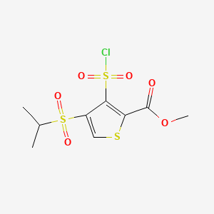 molecular formula C9H11ClO6S3 B1586476 3-(氯磺酰基)-4-(异丙磺酰基)-2-噻吩甲酸甲酯 CAS No. 423768-47-2