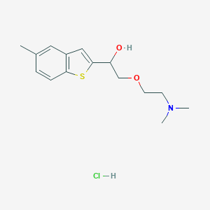 B158648 alpha-((2-(Dimethylamino)ethoxy)methyl)-5-methylbenzo(b)thiophene-2-methanol hydrochloride CAS No. 131965-03-2