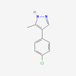 molecular formula C10H9ClN2 B1586481 4-(4-氯苯基)-3-甲基-1H-吡唑 CAS No. 667400-41-1
