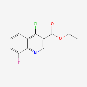molecular formula C12H9ClFNO2 B1586498 4-氯-8-氟喹啉-3-羧酸乙酯 CAS No. 56824-90-9