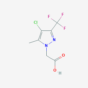 molecular formula C7H6ClF3N2O2 B1586506 (4-氯-5-甲基-3-三氟甲基-吡唑-1-基)-乙酸 CAS No. 378758-70-4