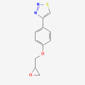 molecular formula C11H10N2O2S B1586538 4-[4-(环氧-2-基甲氧基)苯基]-1,2,3-噻二唑 CAS No. 59834-07-0