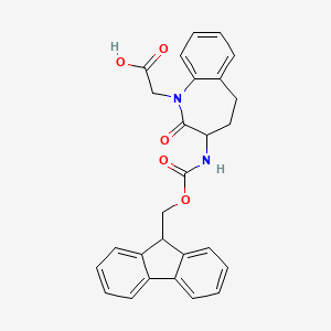 B1586541 2-[3-(9H-fluoren-9-ylmethoxycarbonylamino)-2-oxo-4,5-dihydro-3H-1-benzazepin-1-yl]acetic acid CAS No. 204322-78-1