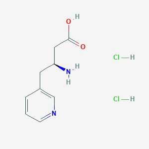 molecular formula C9H14Cl2N2O2 B1586582 (S)-3-氨基-4-(吡啶-3-基)丁酸二盐酸盐 CAS No. 270063-59-7