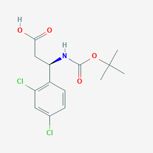 molecular formula C14H17Cl2NO4 B1586584 (R)-3-((叔丁氧羰基)氨基)-3-(2,4-二氯苯基)丙酸 CAS No. 500788-90-9