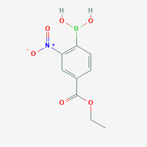 molecular formula C9H10BNO6 B1586598 4-乙氧羰基-2-硝基苯硼酸 CAS No. 5785-70-6