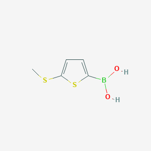 molecular formula C5H7BO2S2 B1586637 5-(甲硫基)-2-噻吩基硼酸 CAS No. 499769-93-6