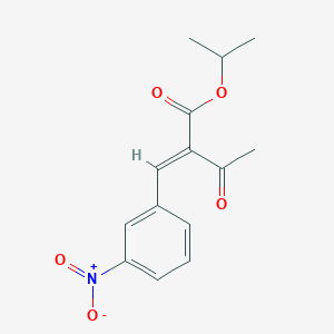 molecular formula C14H15NO5 B1586692 2-(3-硝基亚苄基)-3-氧代丁酸异丙酯 CAS No. 39562-25-9