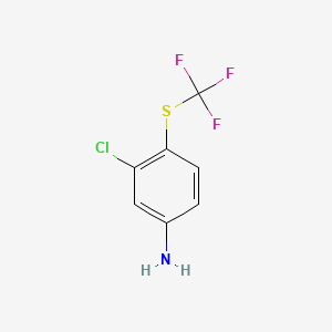 molecular formula C7H5ClF3NS B1586717 3-Chloro-4-(trifluoromethylthio)aniline CAS No. 64628-74-6