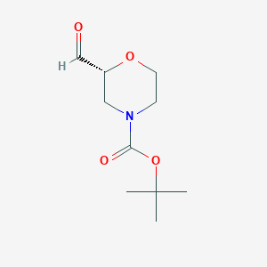 molecular formula C10H17NO4 B1586803 (R)-N-Boc-2-吗啉甲醛 CAS No. 913642-85-0